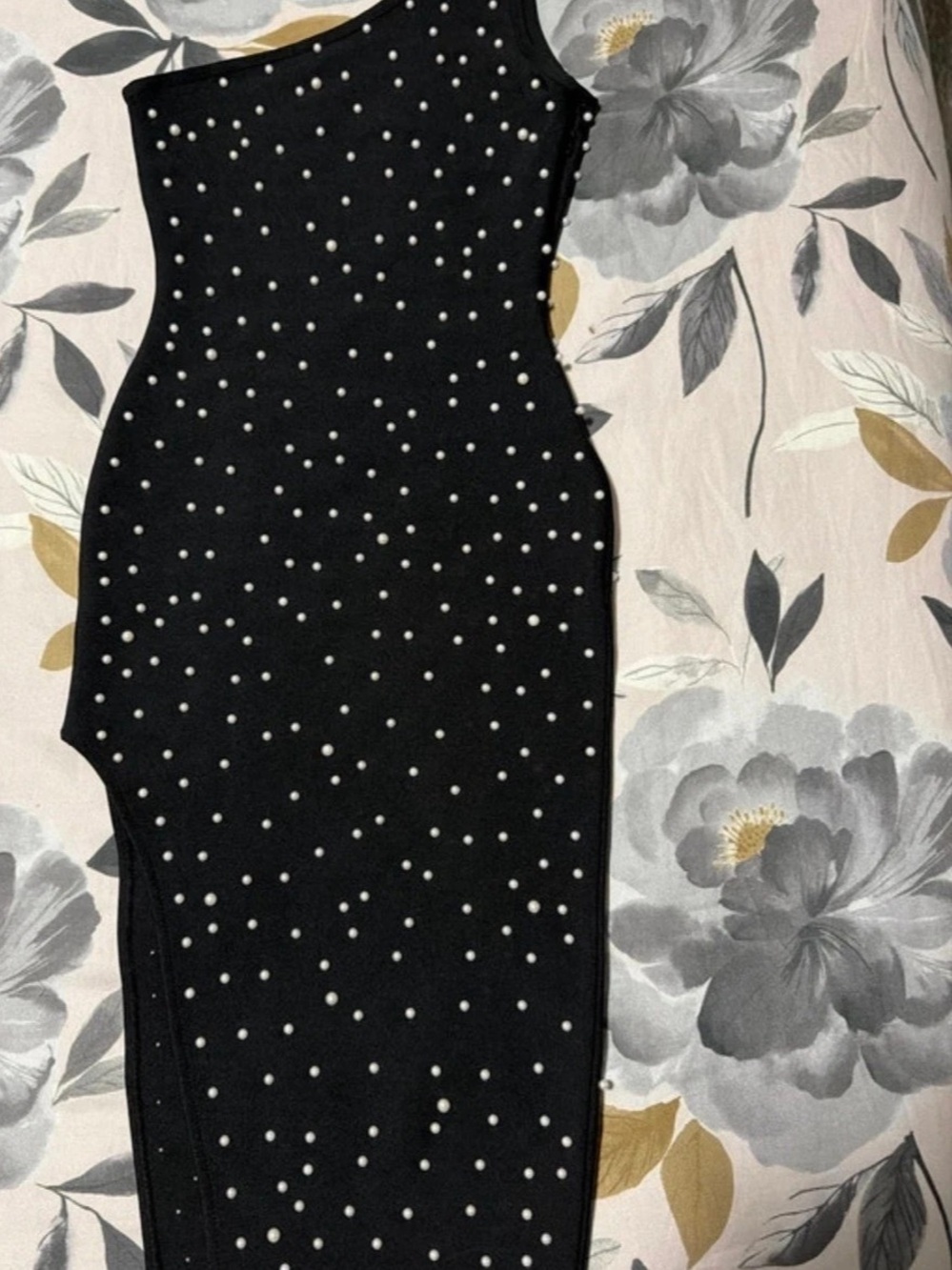 BCBGMAXAZRIA Polka Dot Midi Dress Black & White Medium